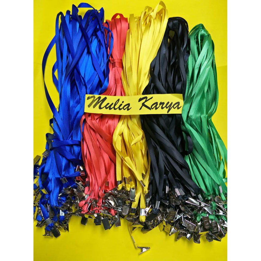 

Tali Lanyard / Tali Name tag Taiwan dengan Penjepit Besi TERLARIS