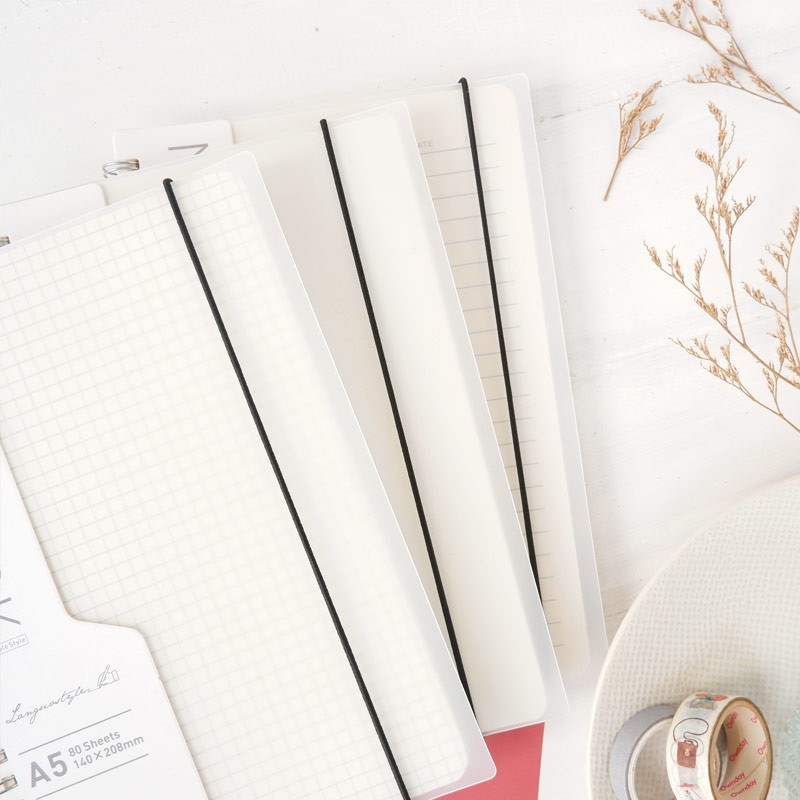 Simple Style Clear Spiral Notebook A5 / Buku Catatan Grid, Dotted, Blank & Ruled 80 Lembar Lucu Unik-2