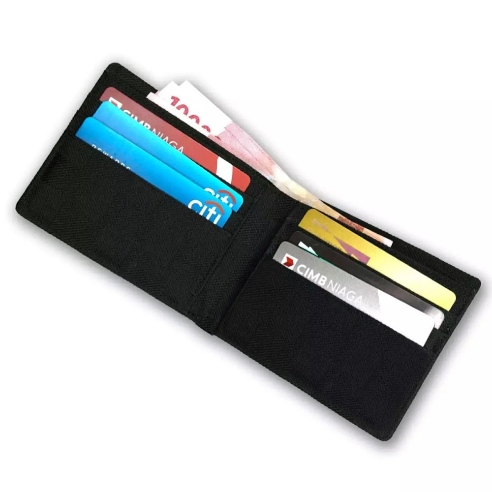 SERBA 10.000!! Dompet Pria G1000 Dompet Kulit Imitasi Dompet 3/4 Dompet Lipat Dompet Kartu - Black