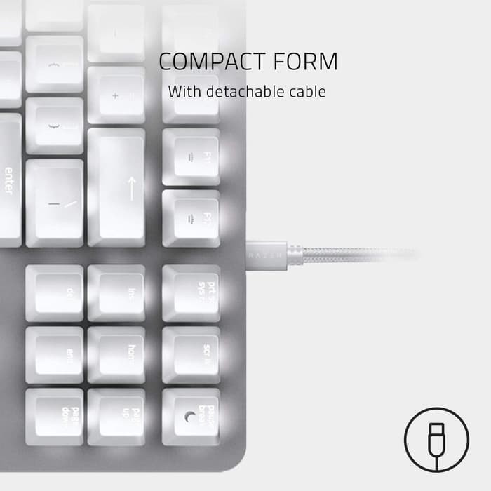 Razer BlackWidow Lite Mercury White TKL Mechanical Gaming Keyboard