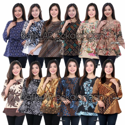 Atasan Batik Dolby Dolbi Dobby Doby Tenun Sutra Halus Atbm Batik Pekalongan