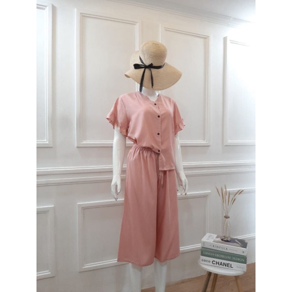 ONESET RAYON KULOT POLOS/ ONE SET RAYON / RAYON PREMIUM /PREMIUM / SETELAN RAYON / SETELAN ⅞ POLOS /