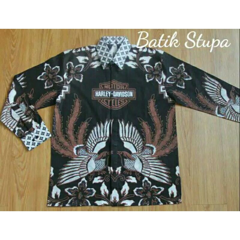 Batik Harley Davidson Manokwari - Kemeja Lengan Panjang - Baju Hem HD - Men Shirt - Long Sleeve