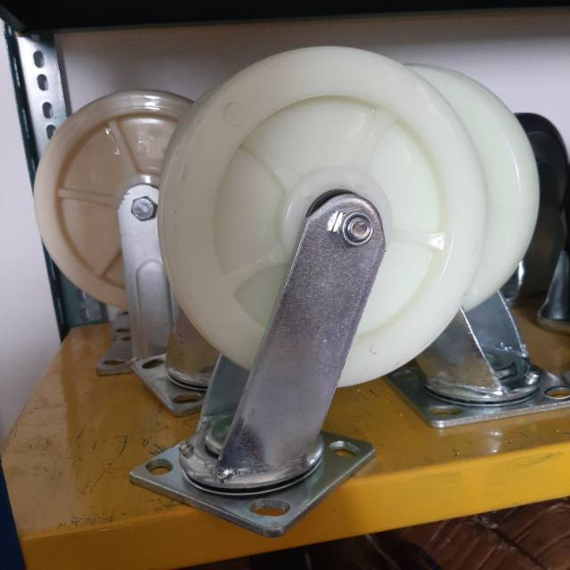 RODA TROLLEY TROLI 8 INCH NYLON PER SET 2 HIDUP 2 MATI