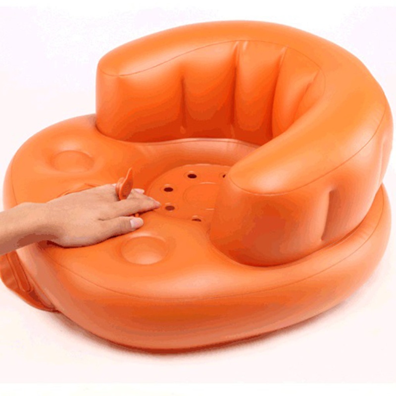 Mary Kursi Sofa Tiup Portable Bahan PVC Untuk Bayi Belajar Mandi / Makan