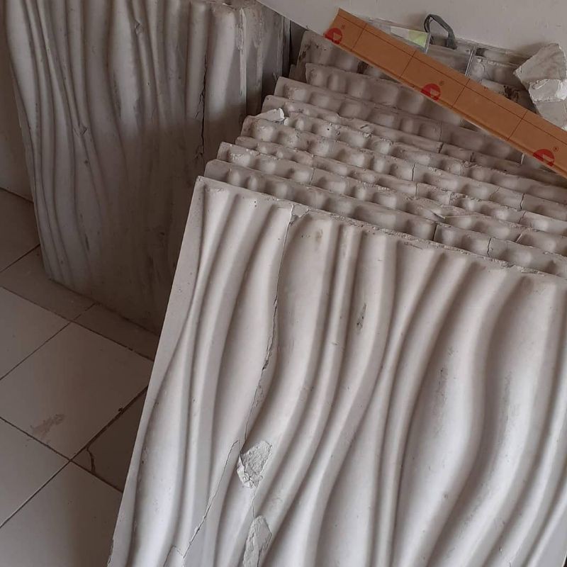 Walpaper dinding 3d gypsum 50x50cm