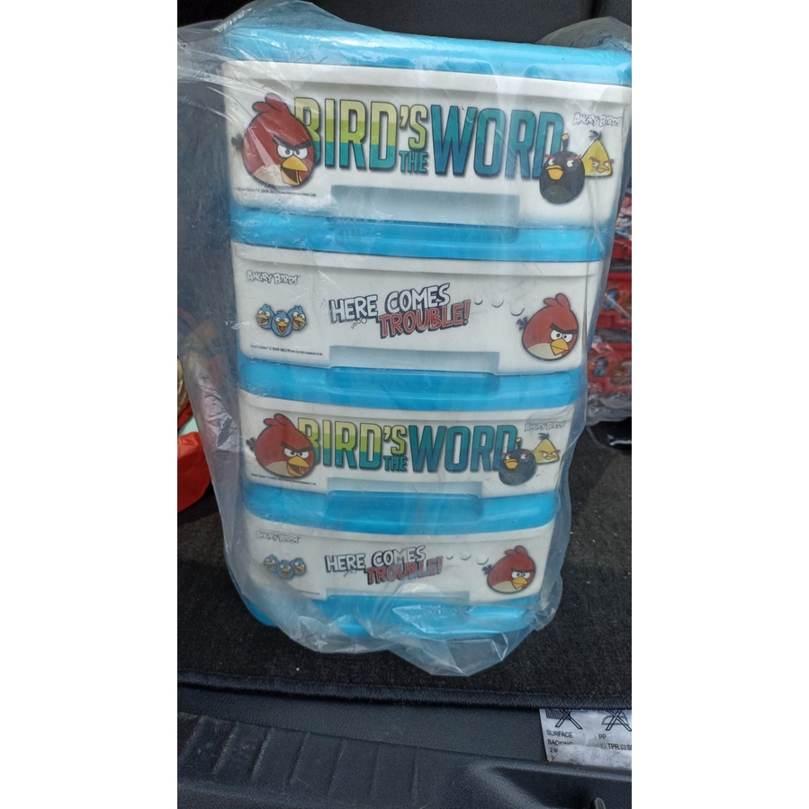 Lemari Container 4 Laci Angrybird Technoplast