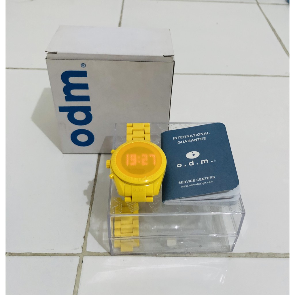 [ORI] ODM Digital Watch Pop Hours Series Unisex in Yellow