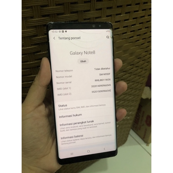 samsung note 8 6/64gb -black-second-murah