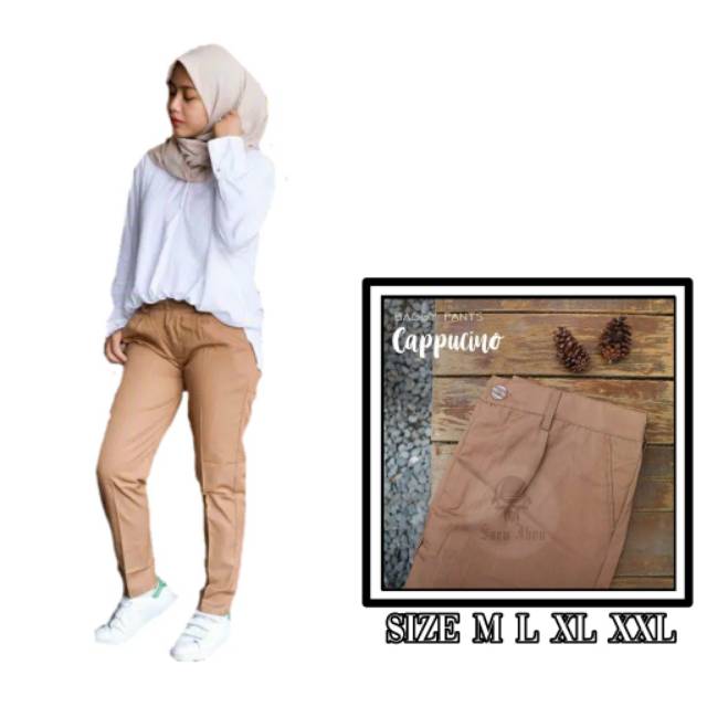 ♤zdw-352 Promo !!! BAGGY PANTS Latte beige nude maroon  ivory Dusty  pink white moss Tamolivia B7T7