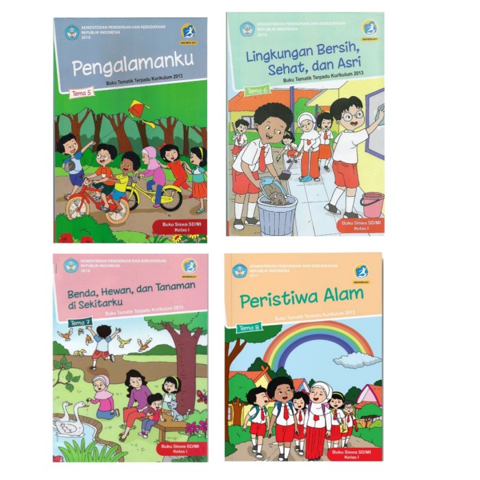 

❤BISA COD❤ Buku SD/MI Tematik DIKBUD kelas 1 Tema 5,6,7,8 semester 2