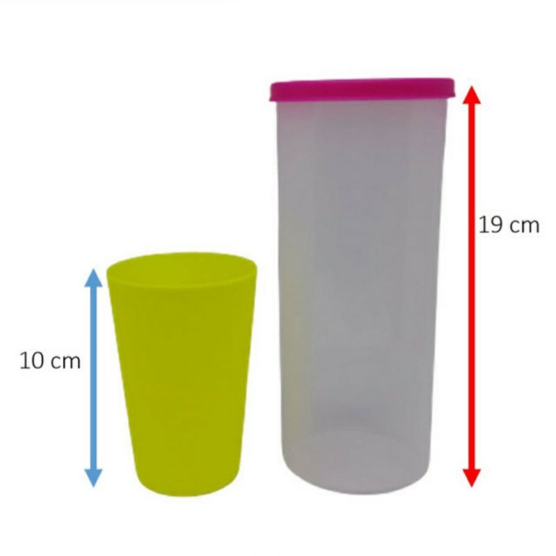 Gelas Beranak Cangkir Cup Set 7 in 1 Travel Cup Plastik Rainbow