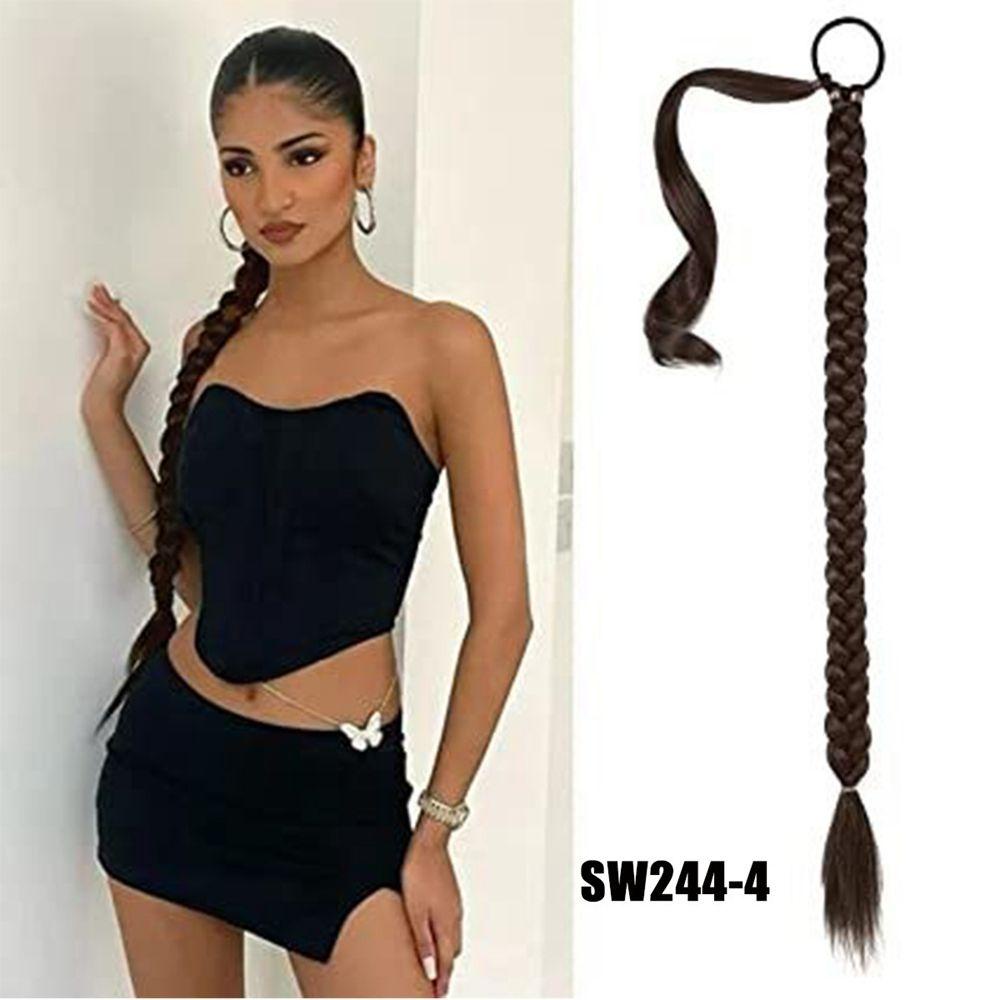 Preva Ekstensi Ponytail Kepang Panjang Untuk Wanita Gadis Pakaian Sehari-Hari Dengan Ikat Rambut Hair Extensions 31.5 Inch