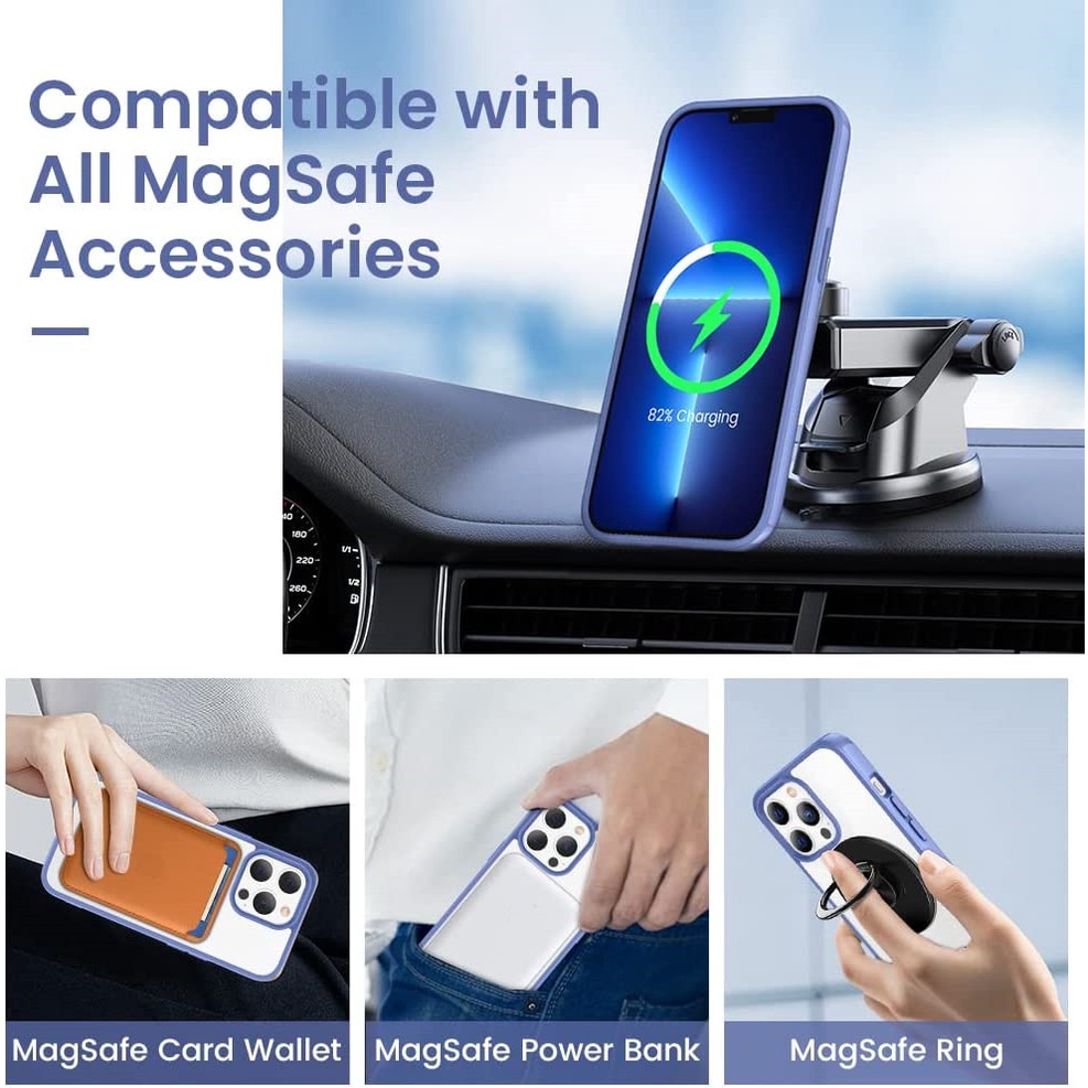 IPHONE Casing Ponsel Bening Kristal Magsafe Non-Kuning Kompatibel Dengan Iphone14 13 12 11 Pro Max Charger Nirkabel Dirancang Slim Lembut TPU Bumper Pelindung Silikon Dengan Magnet Bawaan