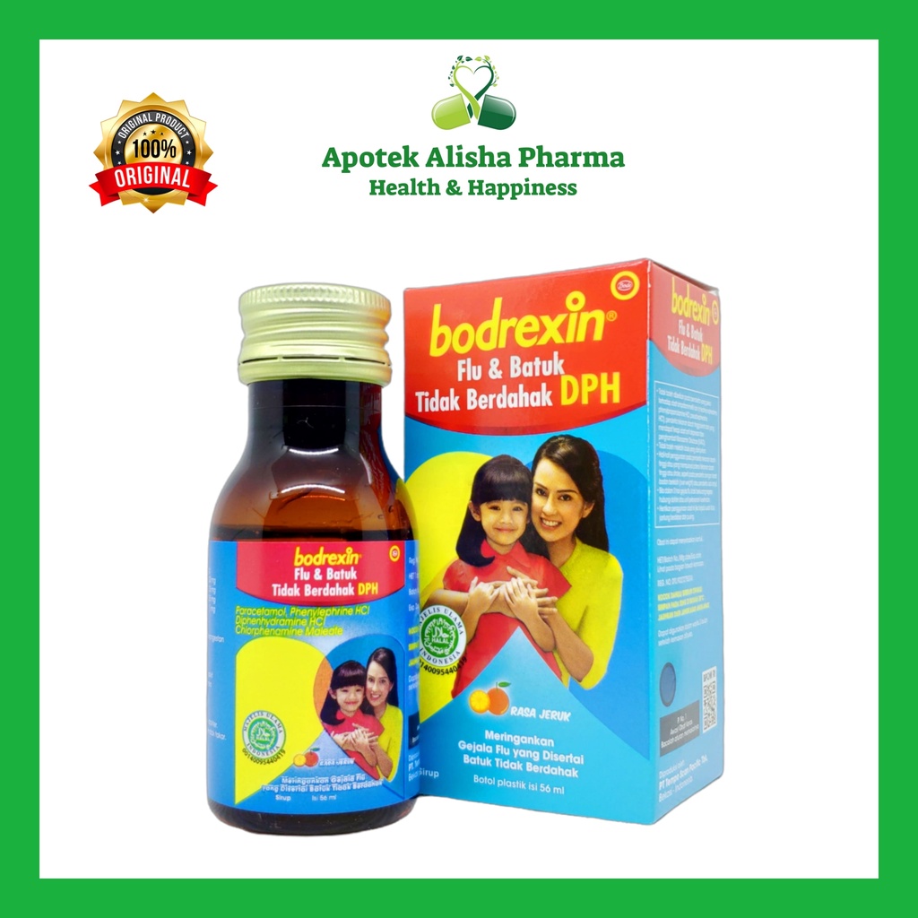 Bodrexin Flu Batuk PE/DPH Syrup/Bodrexin Pilek Alergi Syrup 60ml-Bodrexin Flu Batuk Sirup Obat Batuk Alergi/Batuk Kering/Batuk Berdahak/Flu/Pilek/Hidung Tersumbat/Panas Demam Anak/Bodrexin Sirup Biru/Ungu/Hijau