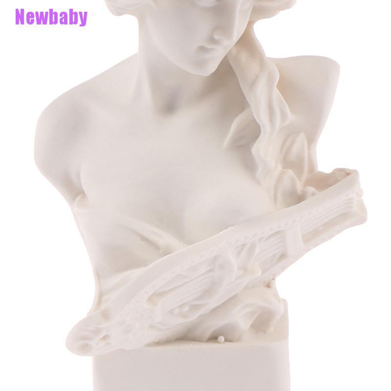 (Newbaby) 1pc Miniatur Patung Dada Bahan Resin Warna Putih Untuk Dekorasi Rumah Boneka