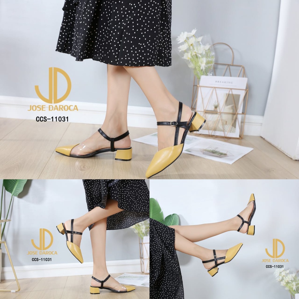 JOSE DAROCA Sepatu Slingback Heels Platform #CCS-11031# Original