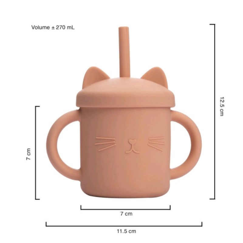 Gelas Silikon Bayi Anak Cat Sippy Cup