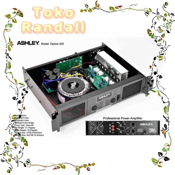 Power Ashley Option 325 Amplifier Class AB Original