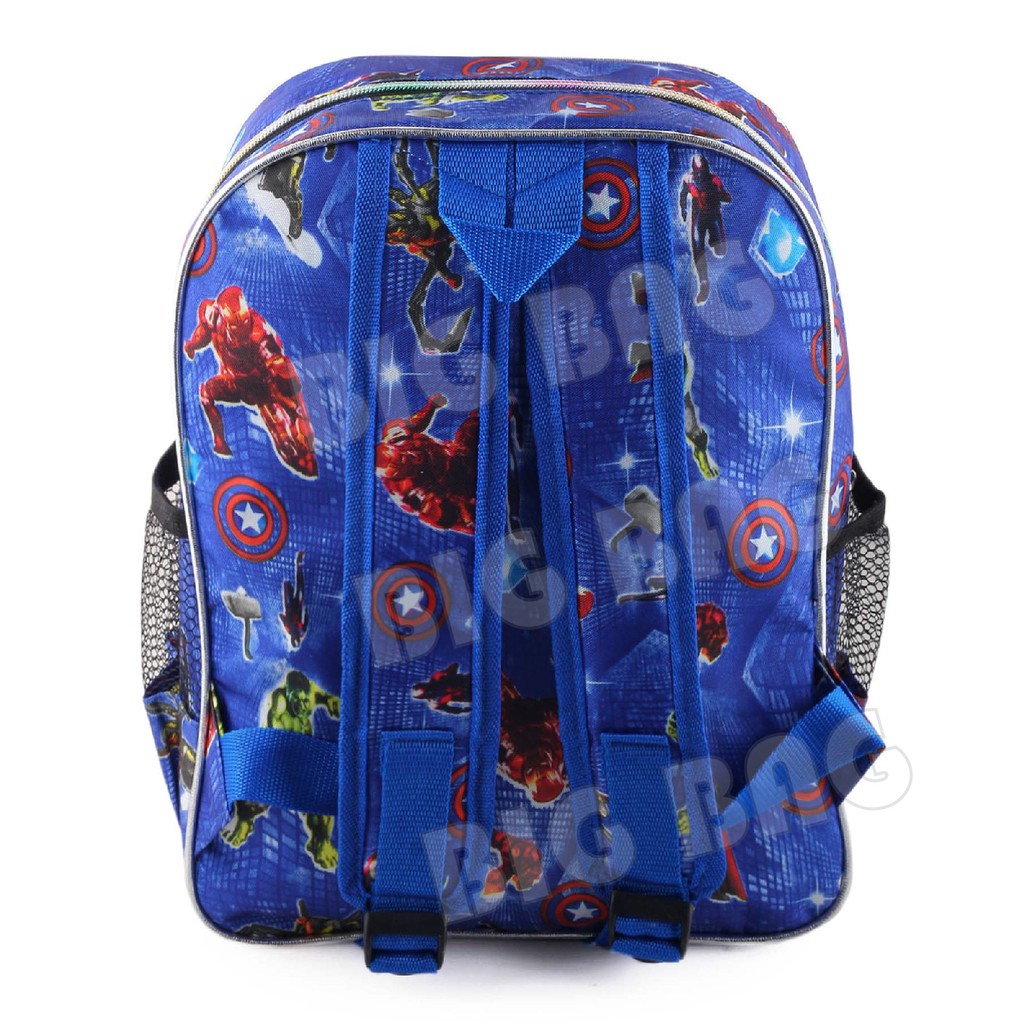 PTS - Tas Anak Laki Sequin CAPTAIN AMERICA - EXTRA - THE FIRST POWER - UKURAN SD - RANSEL LED School Bag