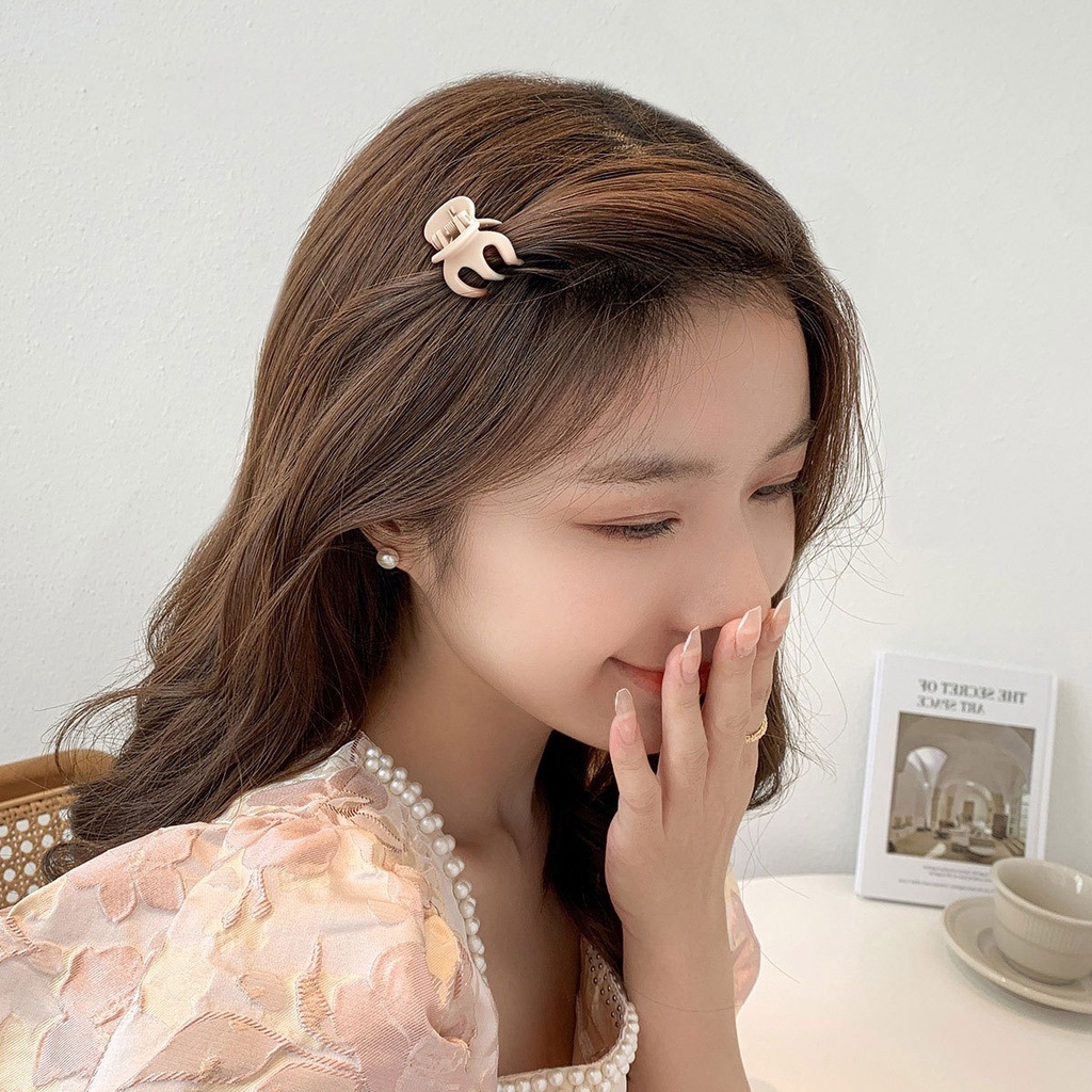 COD❤️Jepit Rambut Poni Mini Wanita Lucu Import Warna Doff Jepit Badai Untuk Hiasan Kepala Fashion Korea