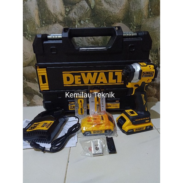 Mesin Bor Obeng Brushless Impact Driver ATOMIC DEWALT DCF850 20V DCF850D2A Bor Cordless Baterai Batr