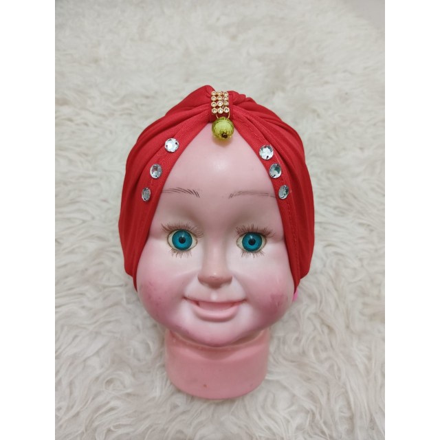 TURBAN BABY JALILAH / TURBAN ANAK PEREMPUAN BANDUL MUTIARA SWAROVSKI / HEADBAND BAYI / BANDANA BAYI TERBARU