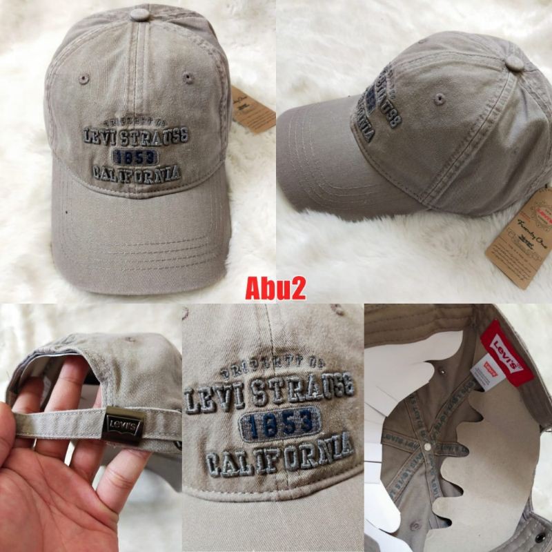 Grosir (SSC) Topi unik pria levis Strauss Topi import barang Bagus Premium Termurah