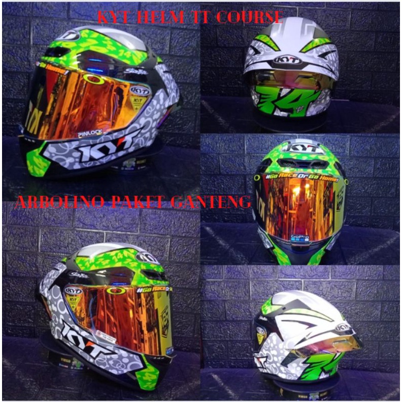 KYT HELM TT COURSE ARBOLINO PAKET GANTENG SNI DOT(Ongkir termurah 2 kg)