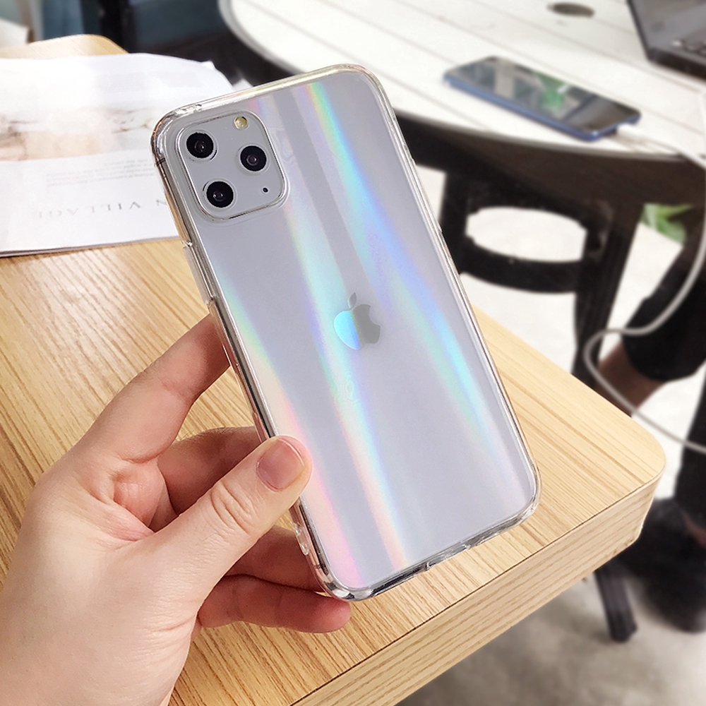 Case HOLOGRAM Pelangi Untuk IPHONE 14 Pro Max 12 Pro Max 11 11PRO 11 PROMAX 7 8 Plus 6 6s
