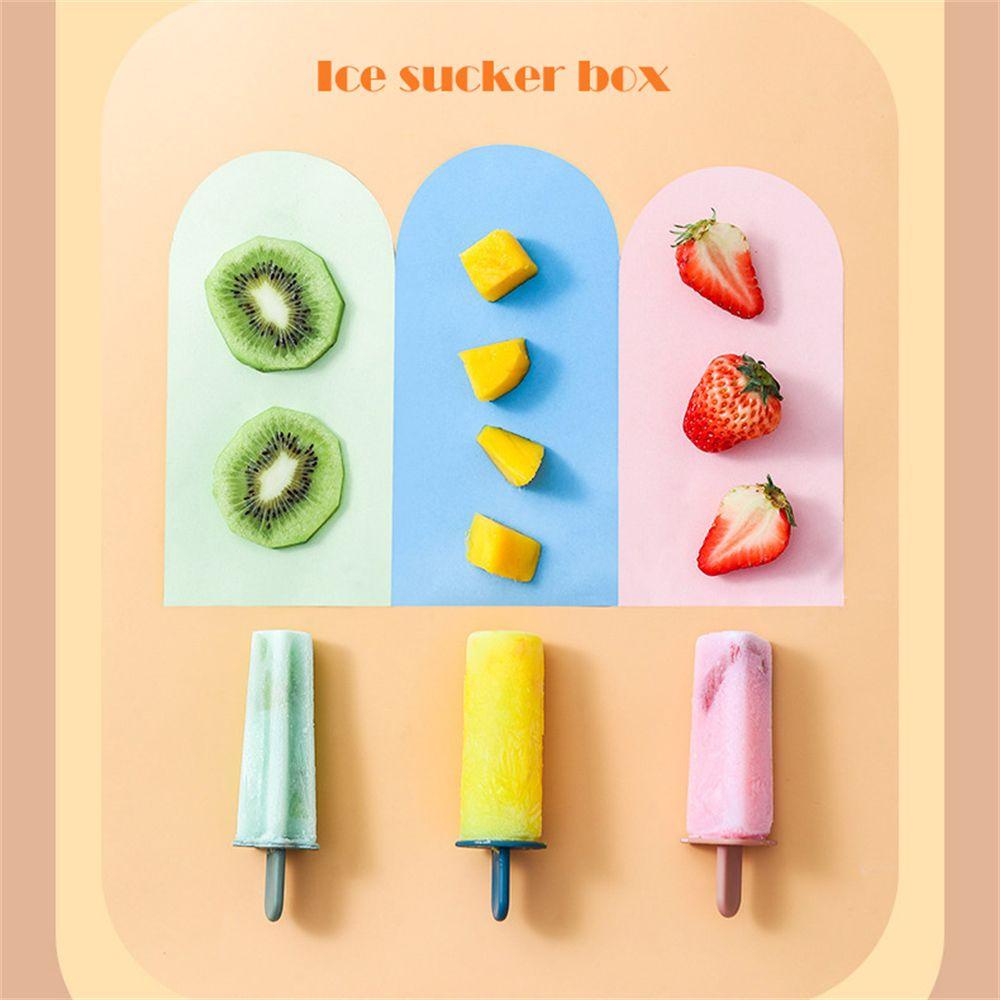 [Elegan] Ice tray Stackable Kitchenware Dengan Tutup Plastik Rumah Tangga Buatan Sendiri Pembuat Es Krim