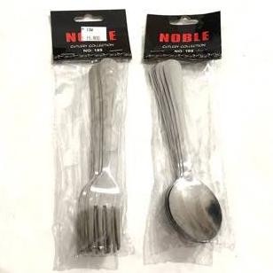 Sendok | Garpu Makan Stainless Tebal Noble / Indoglass (6 Pcs)