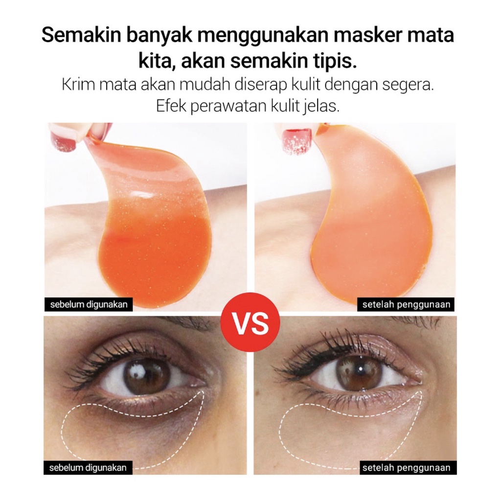 LANBENA Masker Mata Eye Patches eye mask - Vitamin C/Hyaluronic Acid/Rose/Black Pearl Hydra-gel masker wajah BPOM