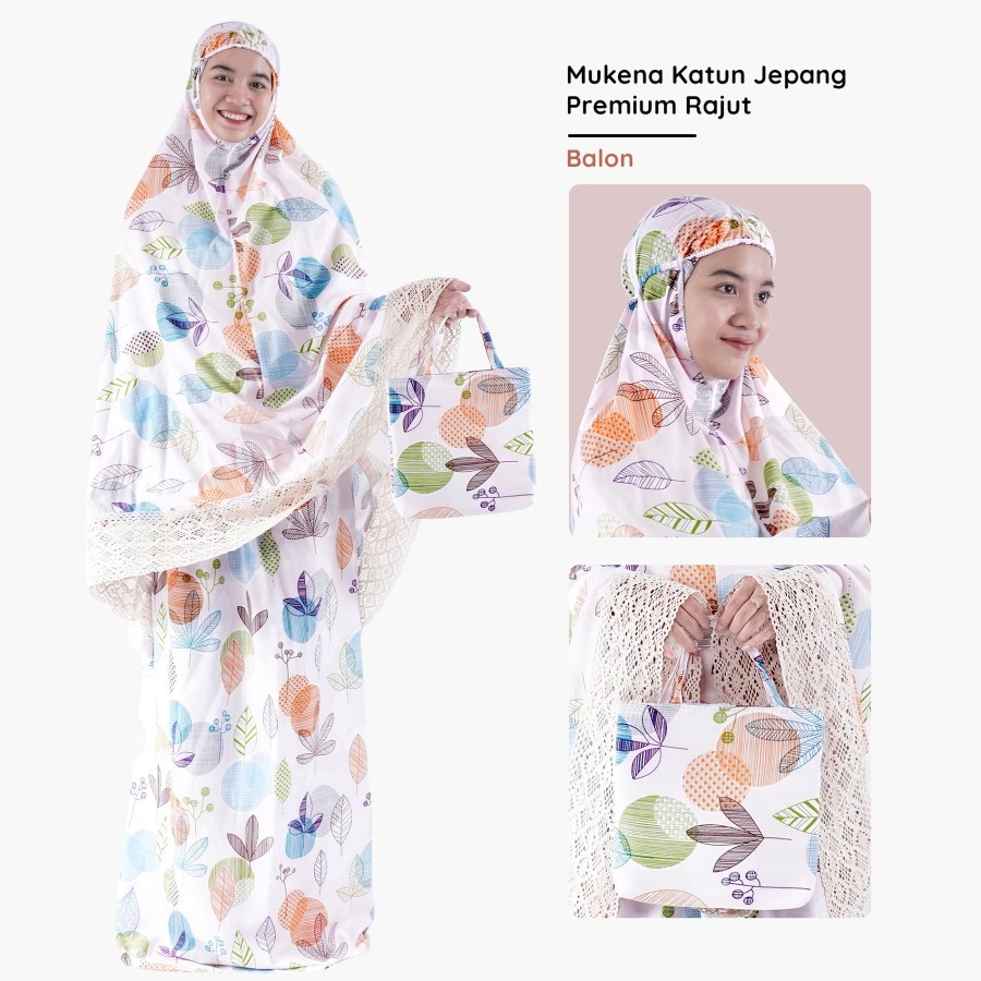 Mukena Katun Jepang Balon Rajut Premium Harga Grosir/Best Seller