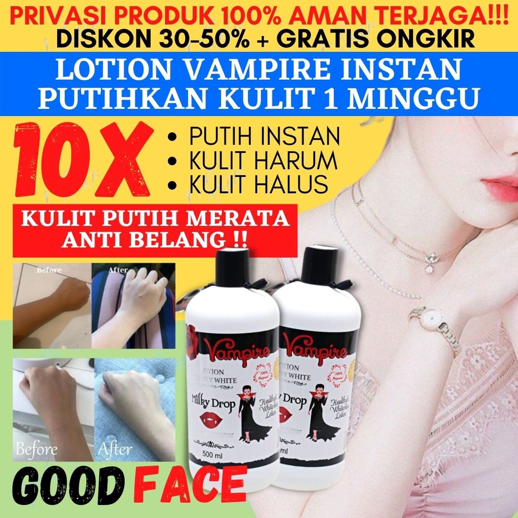 LOTION PEMUTIH BADAN VAMPIRE BPOM 500ML PEMUTIH KULIT PERAWATAN TUBUH