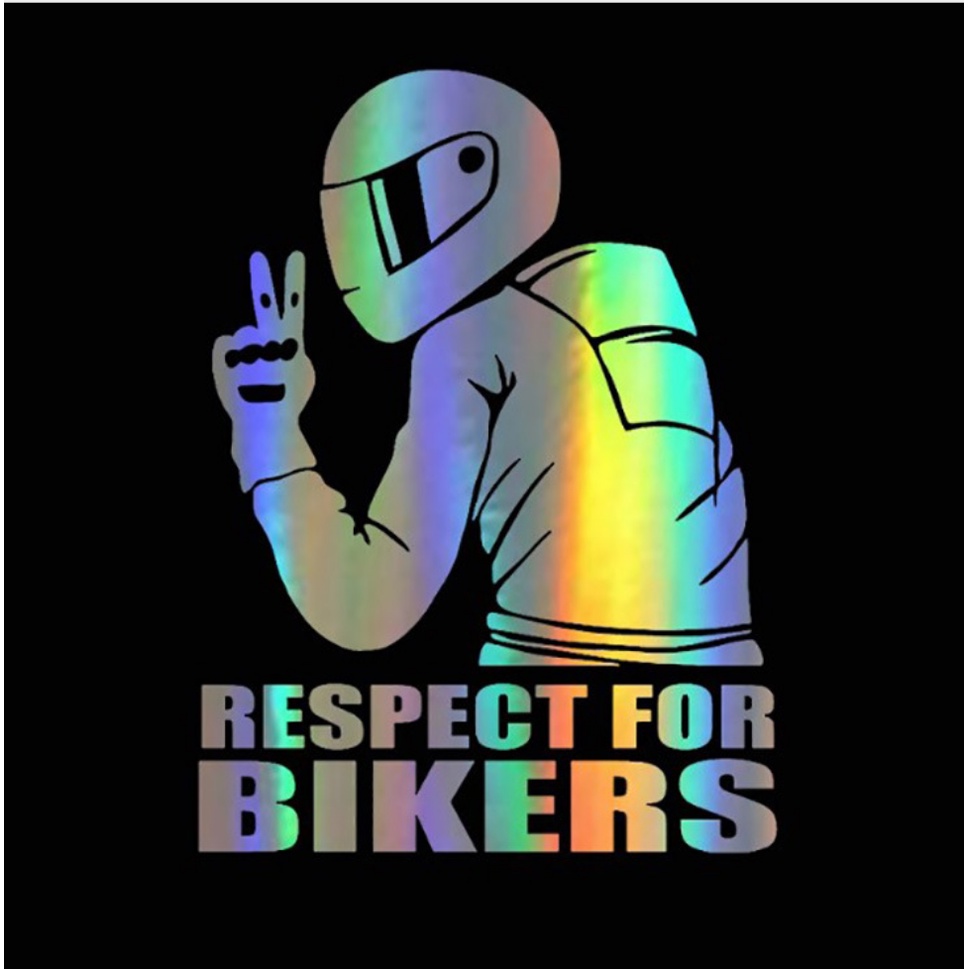 Stiker Mobil Motor Respect To Biker