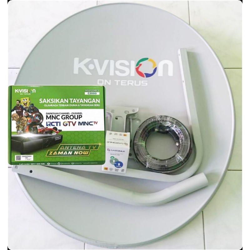 Antena Parabola K-vision 60cm Lengkap Receiver K-vision C2000 Bromo