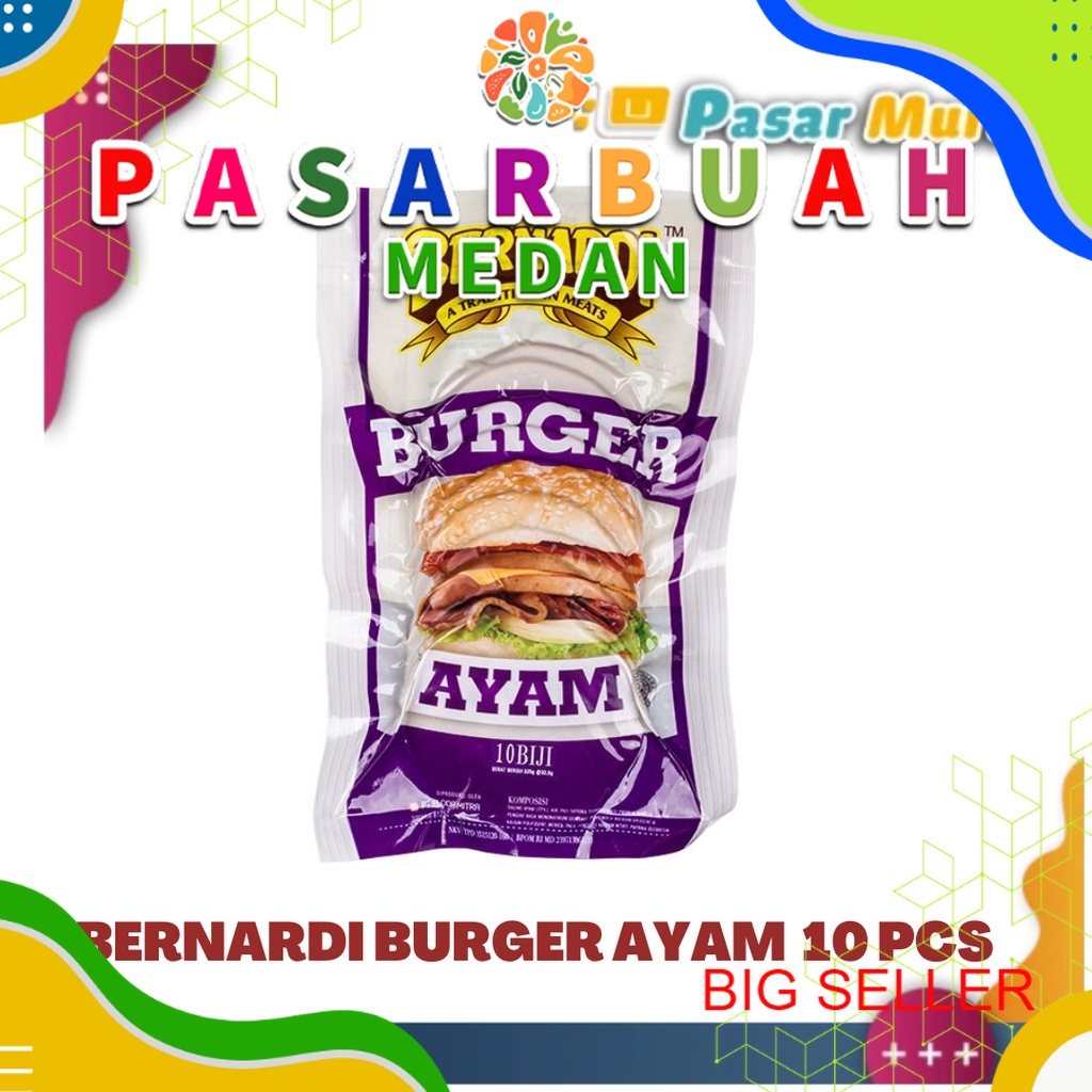 

Distributor BERNARDI PATTIES BURGER DAGING AYAM ISI 10 PCS Pasar Buah Medan
