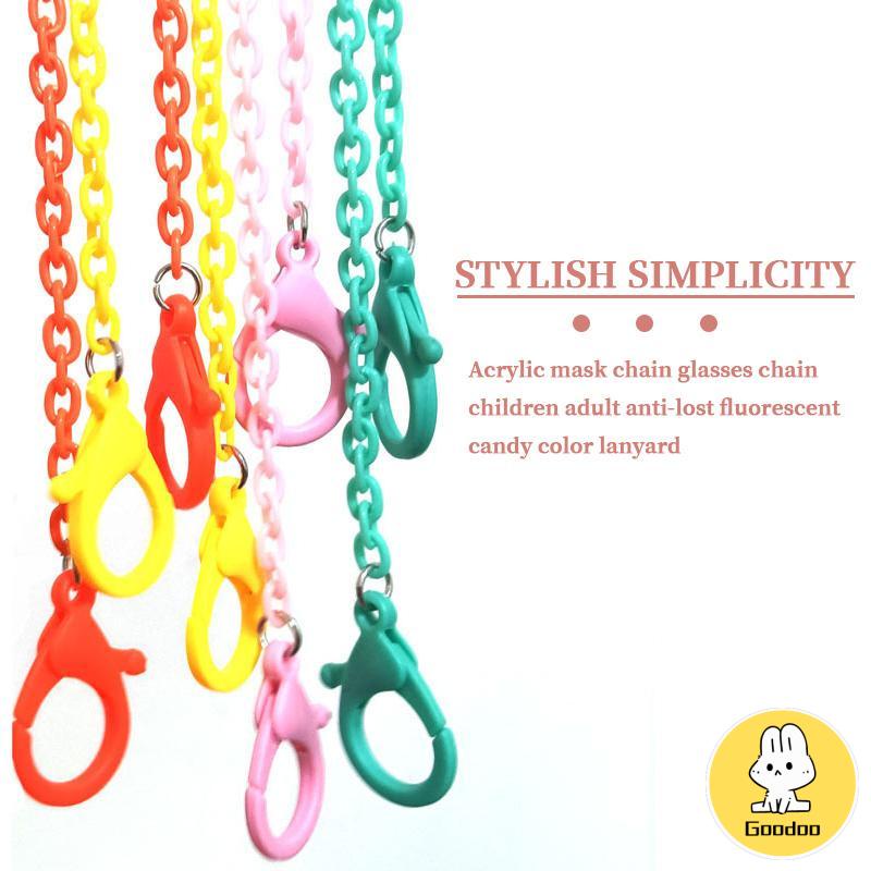 lanyard klip topeng gaya korea yang dapat disesuaikan rantai warna lanyard non-slip -Doo