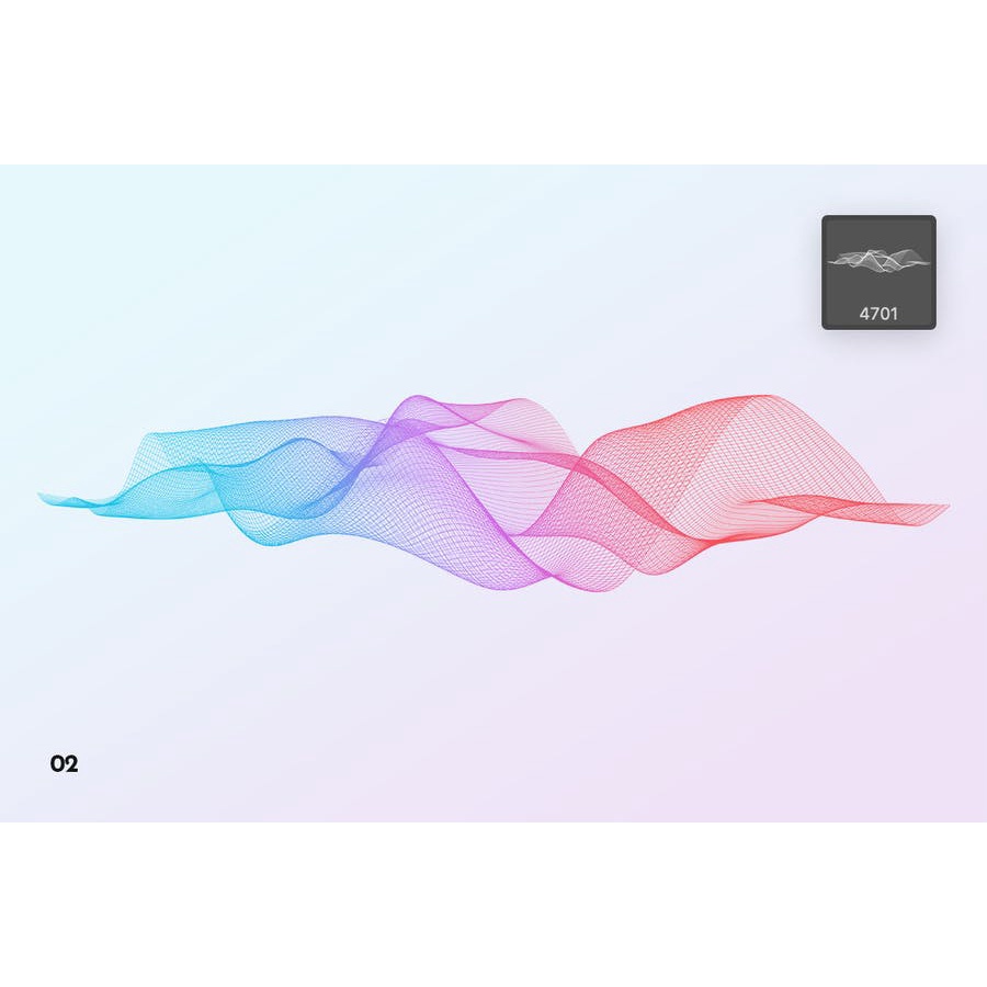 Digital Grid Waves - Photoshop Brushes