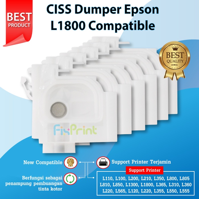 Cartridge Tinta CISS Epson L120 L121 L210 L220 L310 L360 Dumper Damper L380 L405 L485 L550 L555 L565