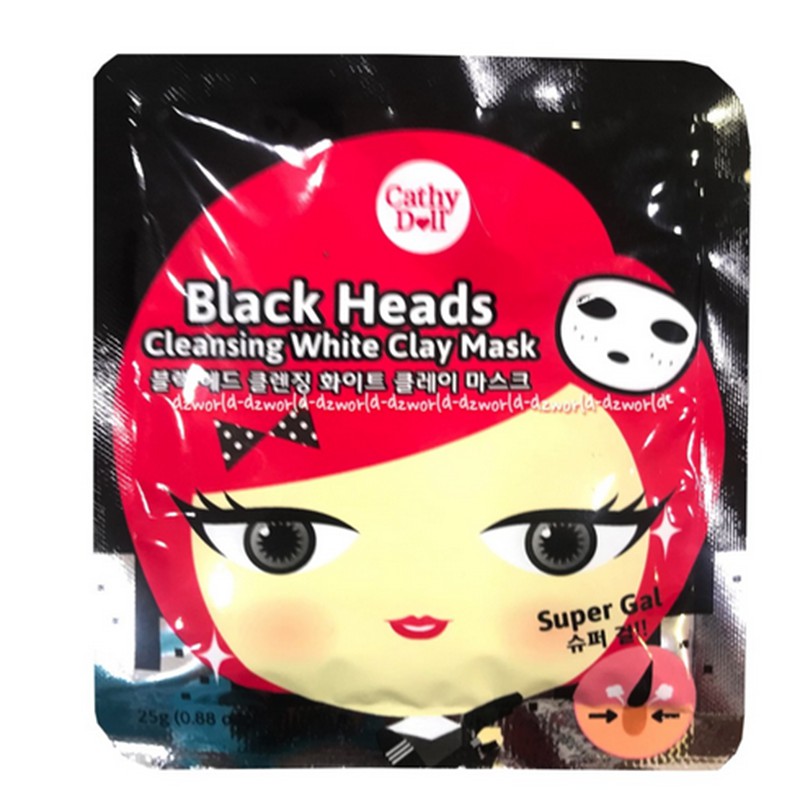 Black Heads Cleansing White Clay Mask Gel 25gr efektif untuk menghilangkan komedo membandel