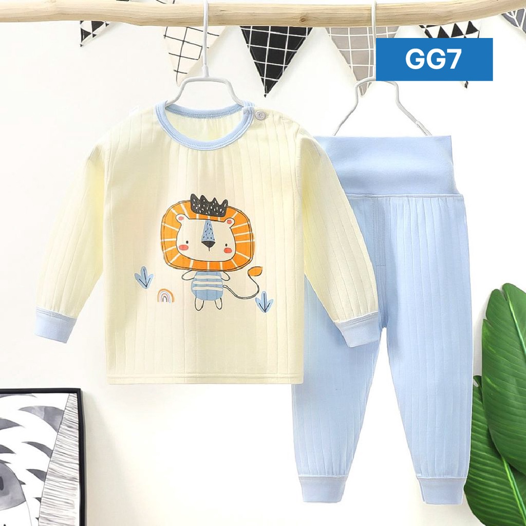 LAPAGO - Baju Tidur Piyama Anak Laki laki Perempuan Setelan Import Lembut 1-4 Thn Type GG