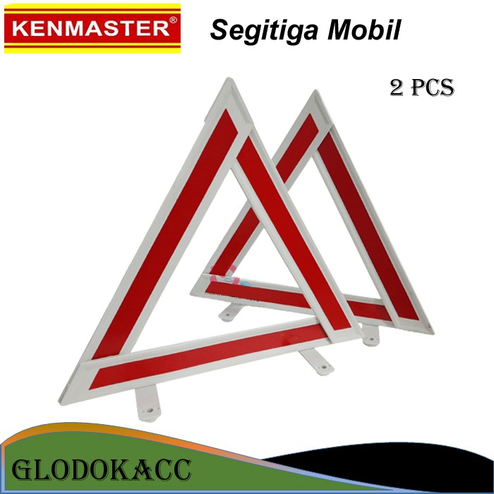 Segitiga Mobil 2 pcs / Kenmaster Pengaman Segitiga Mobil Plastik