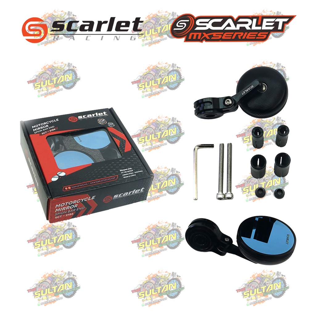 KACA SPION JALU BAR END CNC UNIVERSAL SCARLET RACING