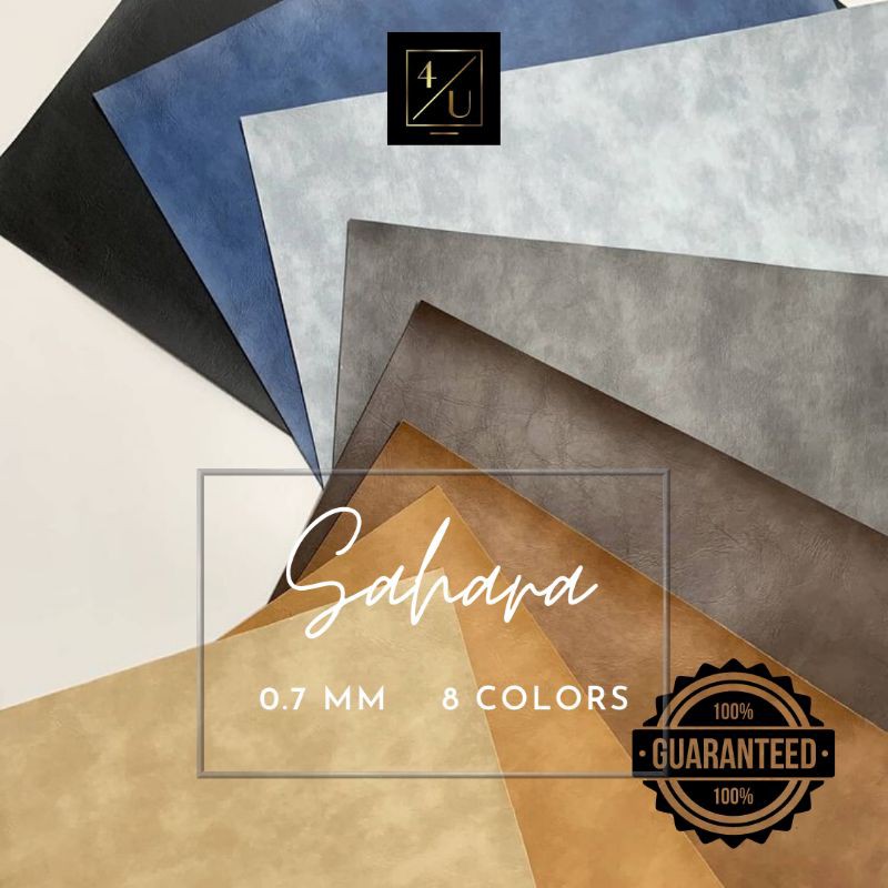 MURAH Kain Kulit Sintetis Meteran Bergaransi PVC - Sahara 1x1.37m Bahan Tas Oscar