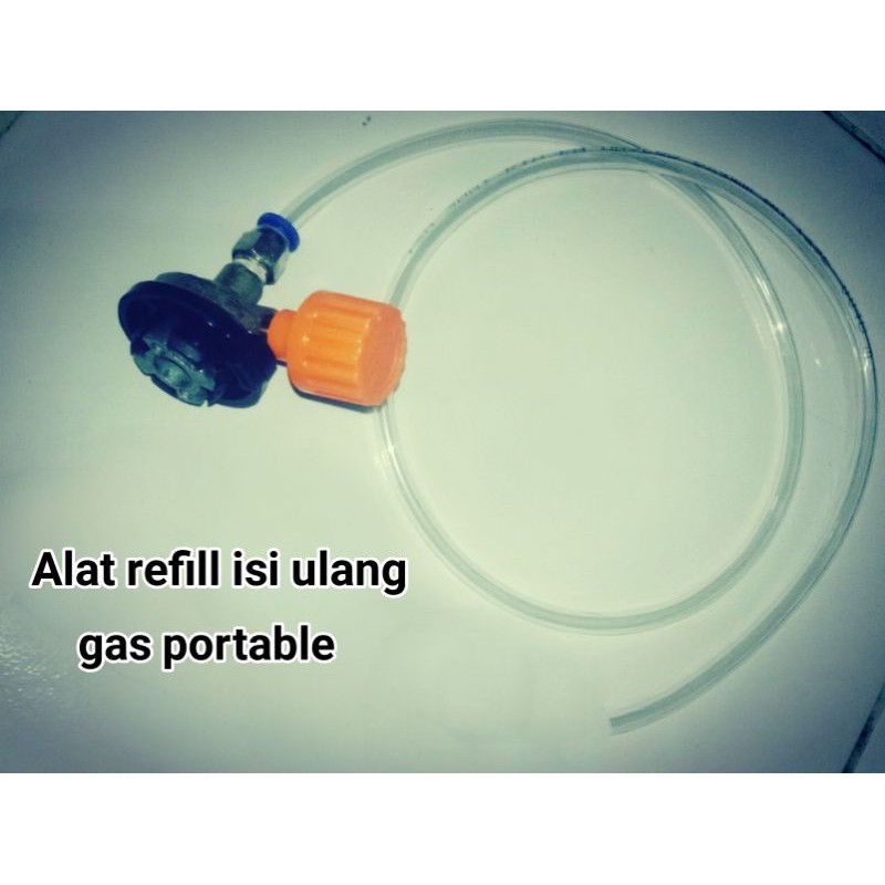 Konektor gas kaleng dan selang PU 6mm