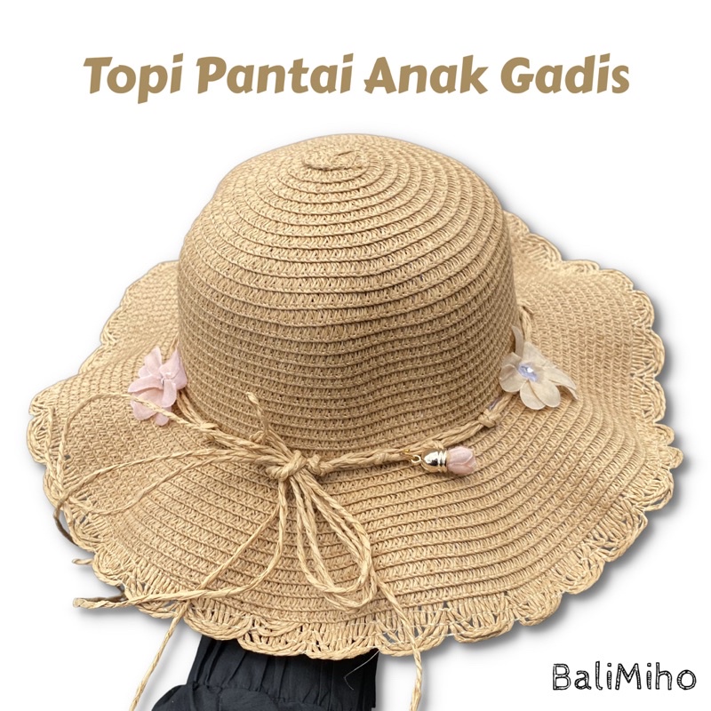 Topi Pantai Anak Gadis Jerami Topi Pantai Jerami Topi Jerami Topi Pantai Anak Anak Topi Bali Topi Je