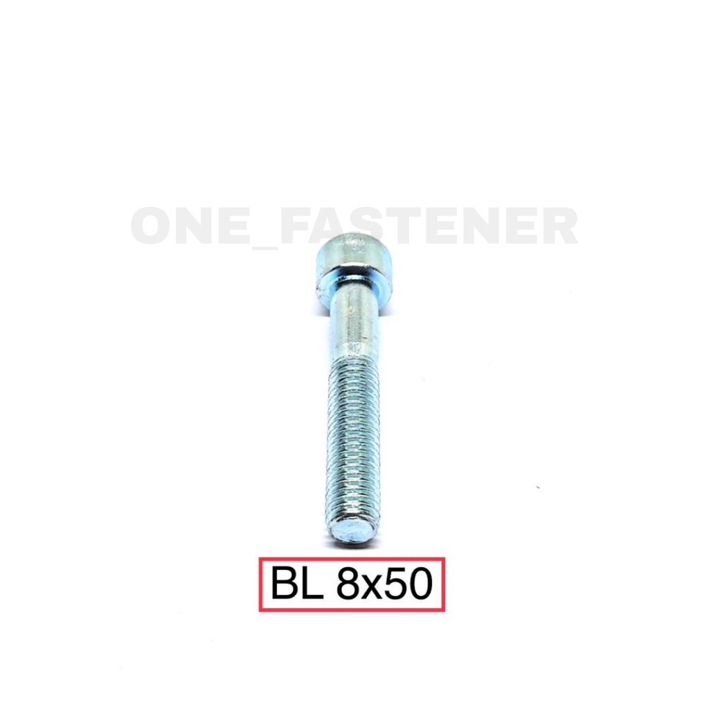 POLOS Baut L M8x50 PUTIH L6 8mm 5cm hex socket L Heads cap screw 12