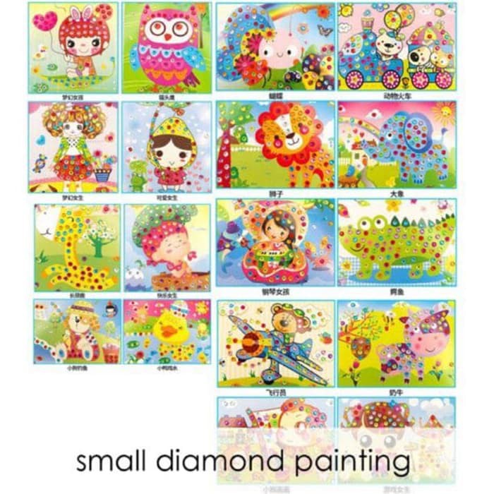 

SMALL DIAMOND PAINTING-Stiker Manik-Diamond Mosaic Art N Craft HFS77